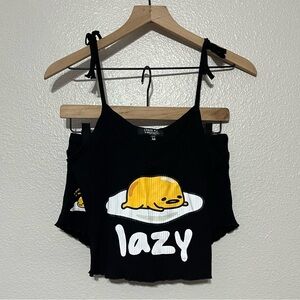 Dolls Kill x Hello Kitty Lazy two piece booty short tank pajama set